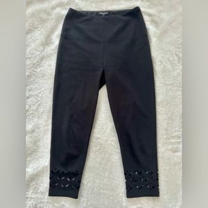 Athena Marie Women Black Leggings size Small petite PS